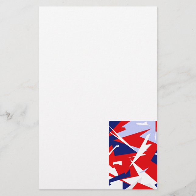 Positive Vibes Red Blue White Brevpapper (Framsida)