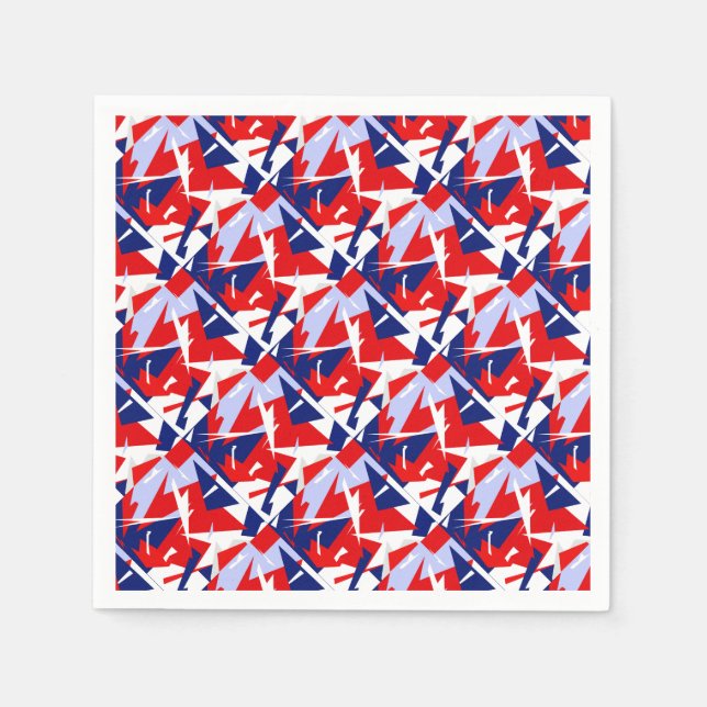 Positive Vibes Red Blue White Pappersservett (Framsidan)