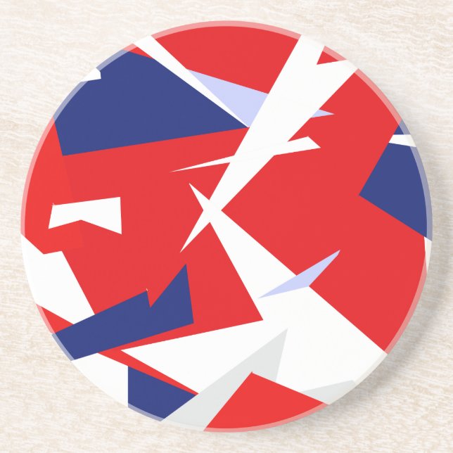 Positive Vibes Red Blue White Underlägg (Framsidan)