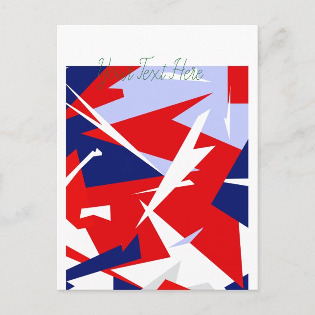 Positive Vibes Red Blue White Vykort (Framsida)