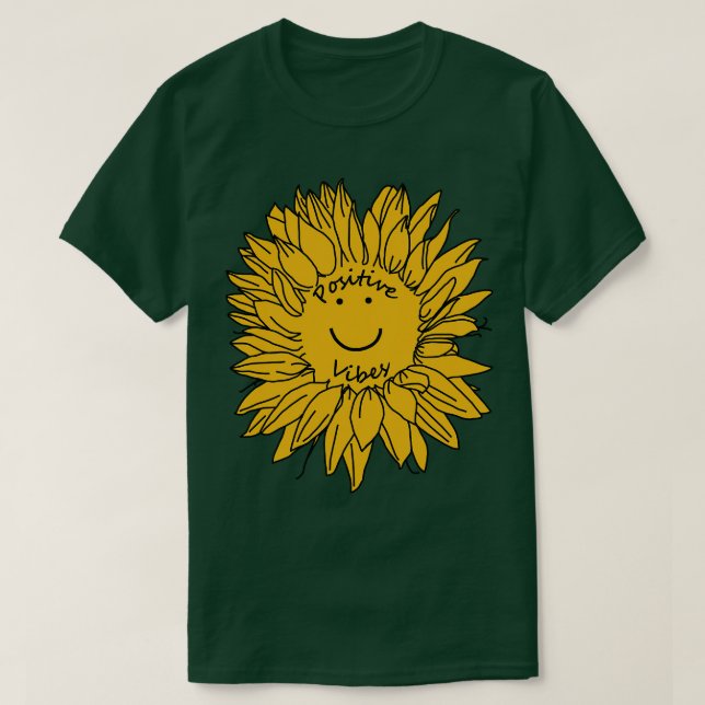 Positive Vibes Solros T Shirt (Design framsida)