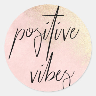 Positive Vibes Stickers Runt Klistermärke
