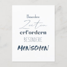 Positiver Spruch Zitat auf einer Postkarte