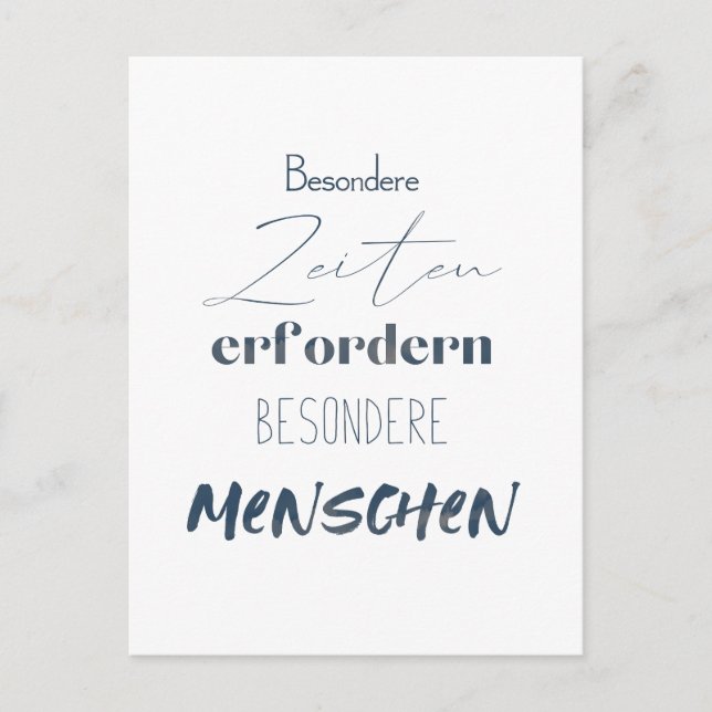 Positiver Spruch Zitat auf einer Postkarte Vykort (Framsida)