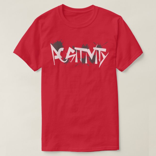 Positivitet - coola grafik med positiv motivation t shirt (Design framsida)