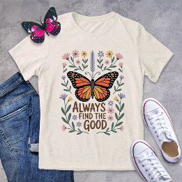 Positivitet för Blommigt av inspirationsfjäril T Shirt
