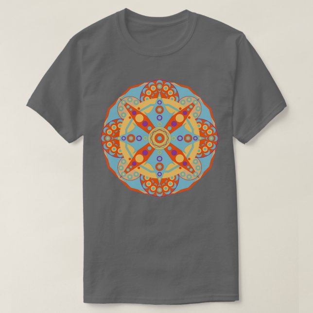 Positivitet Helig Geometry Mandala T Shirt (Design framsida)