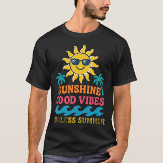 Positivitet i handflatan Träd - Retro Summer Mood T Shirt