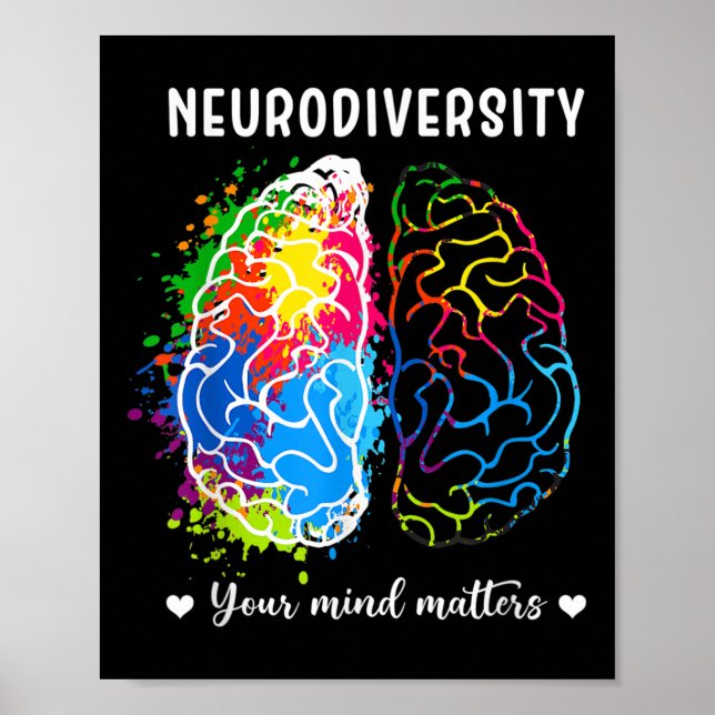 Positivitet i neurodiversitet Ditt sinne Autism Aw Poster (Framsidan)