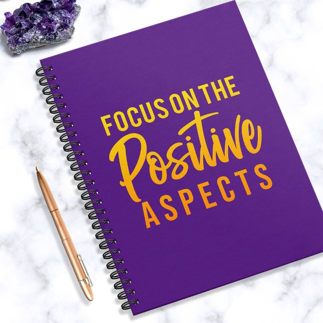 Positivitet Modern Lila Guld Abraham Hicks Quote Anteckningsbok (In Situ)