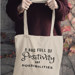 Positivitet och möjligheter Quirky Modern Snyggt Tygkasse