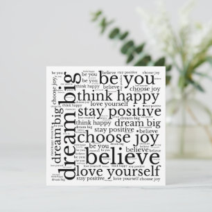 Positivitet Svartvitt WordArt Mönster