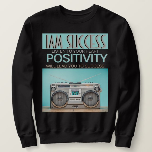 POSITIVITET T-Shirt Lång Ärmad Tröja (Design framsida)