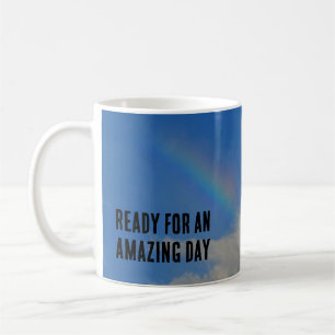 Positivitetsklumpar för dagtid på morgonen Regnbåg Kaffemugg