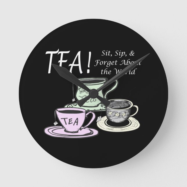 Positivitetsoffert för Tea Älskare - SIP-Glöm inte Rund Klocka (Framsida)