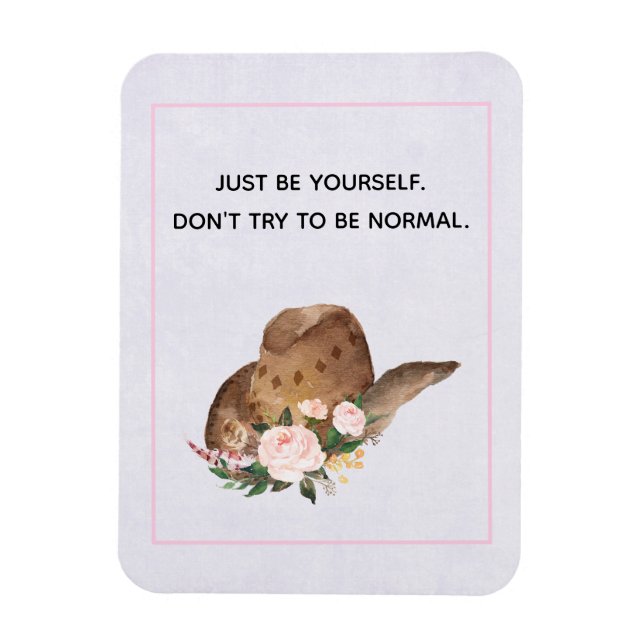 Positivitetsoffert med Cowgirl Hat Magnet (Vertikal)