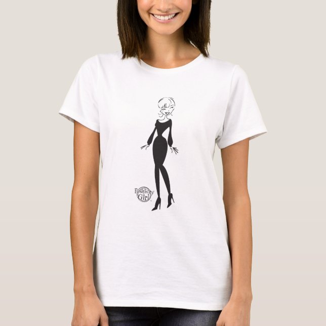 Positivity Girl™ BW Dam Passande LS Tee (Framsida)