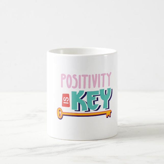 positivity is the key design  kaffemugg (Center)