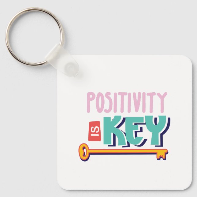 positivity is the key design  nyckelring (Framsida)