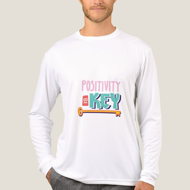 positivity is the key design  t shirt (Framsida)