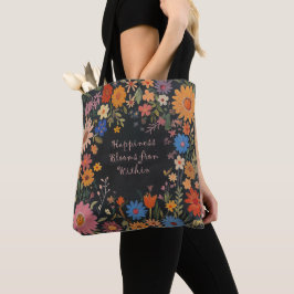 Positivity Tote Bag - Happity - Folk Blommigts Tygkasse