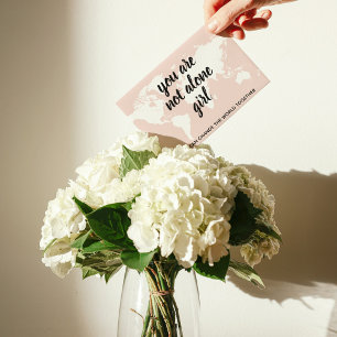 Positivt att du inte är Ensam Girl Motivation Cita