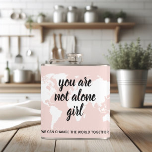 Positivt att du inte är Ensam Girl Motivation Cita Fickplunta