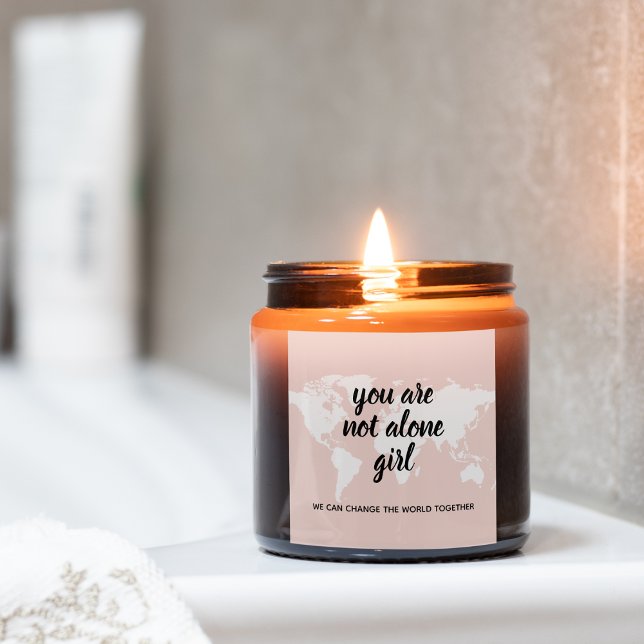 Positivt att du inte är Ensam Girl Motivation Cita Fyrkantigt Klistermärke (Skapare uppladdad)