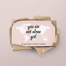 Positivt att du inte är Ensam Girl Motivation Cita Visitkort