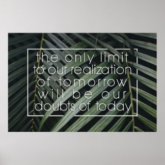 Positivt bekräftande framtida citat väggutskrift poster