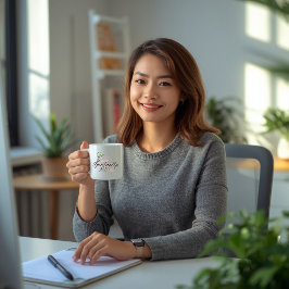 Positivt citat- ”Drick och bli andligt uppfylld” M Kaffemugg