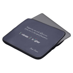 Positivt energiinspirerande blått eget namn laptop sleeve