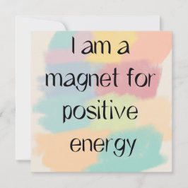 Positivt Energisk Vattenfärg Citat Konst Kort