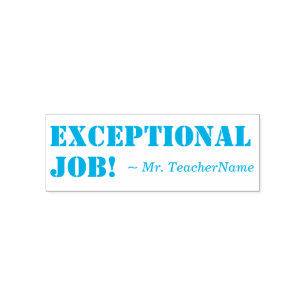 Positivt "exceptionellt jobb!" Märkning Rubber Fri Självfärgande Stämpel