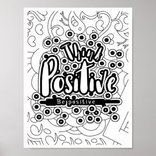 Positivt för tänka - färgsida poster