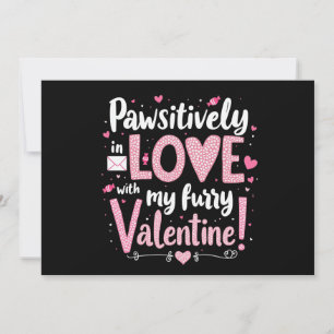 Positivt Förälskad i Min Luffiga Valentine Inbjudningar