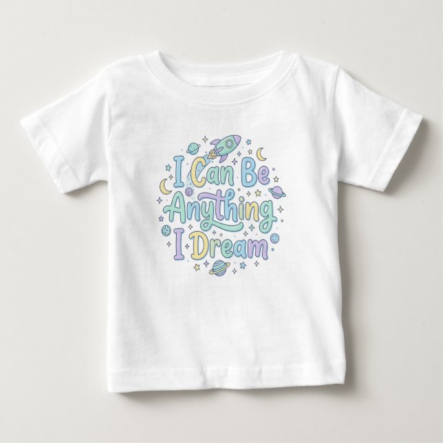 Positivt framtidsbudskap för stora drömmare t shirt (Framsida)