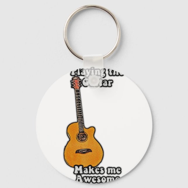 Positivt gitarrecitat för gitarrer nyckelring (Framsida)