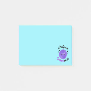 Positivt Grape Pun - uppnå grafik Post-it Block