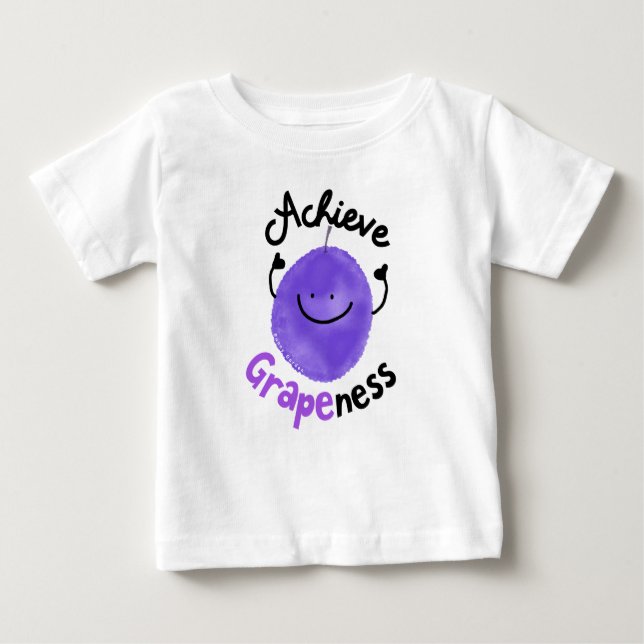 Positivt Grape Pun - uppnå grafik Tee (Framsida)