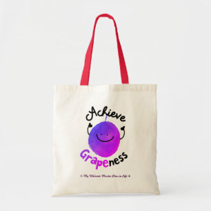 Positivt Grape Pun - uppnå grafik Tygkasse