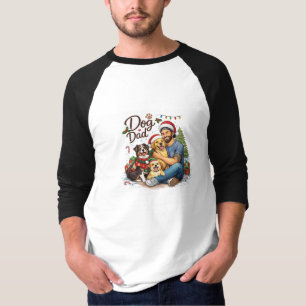 Positivt Julig T-Shirt för Hundpappa – Julpresent