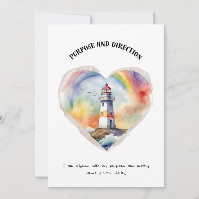 Positivt kort för mål och riktning (Framsida)