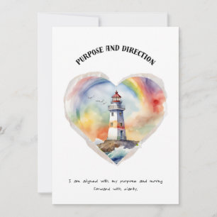 Positivt kort för mål och riktning