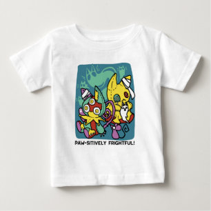 Positivt läskigt Monstrosa Katter Halloween T Shirt