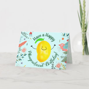 Positivt Mangopuns - Ha en Mangonifik Födelsedag Kort