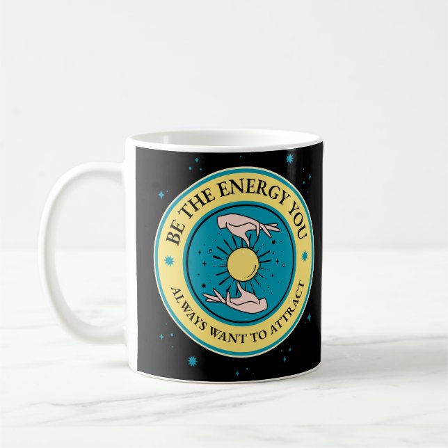 Positivt meddelande om energimotivation kaffemugg (Vänster)