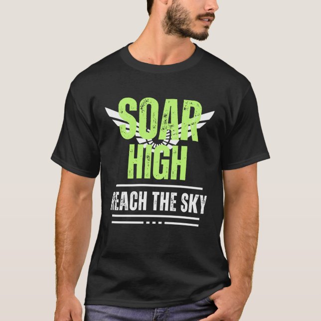 Positivt meddelande snart hög rand i Himmel Manar T Shirt (Framsida)