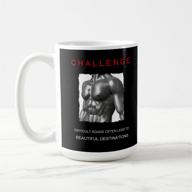 Positivt Motivationscitat för Kroppsförändring Kaffemugg (Vänster)