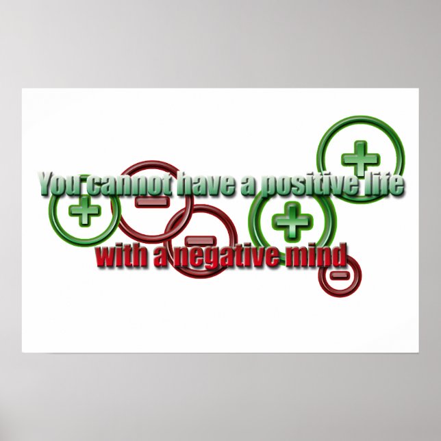 Positivt Negativt livsinne Poster (Framsidan)